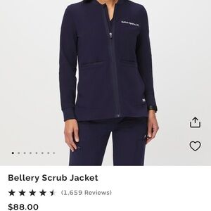 Women's Figs Navy Scrub Jacket